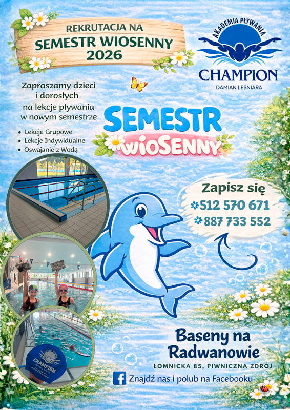 Nauka pływania semestr wiosenny - Szkoła Pływania Piwniczna